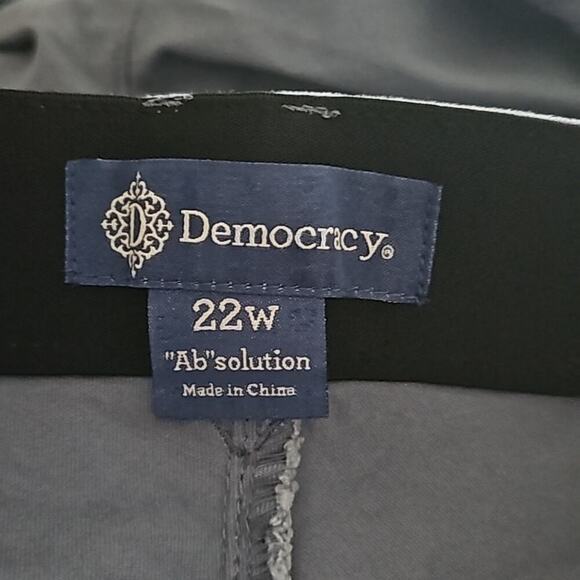 Democracy Absolution‎ High Rise Slim Straight Crop Raw Hem Jeans Plus Size 22W - Picture 9 of 10